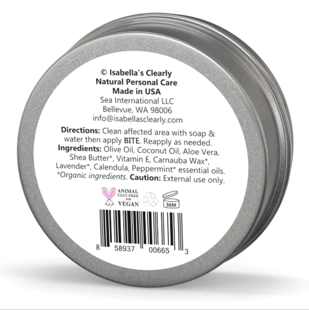 CLEARANCE! Isabella's Clearly BITE Soothing After-Bite Skin Balm (1.6) NIB